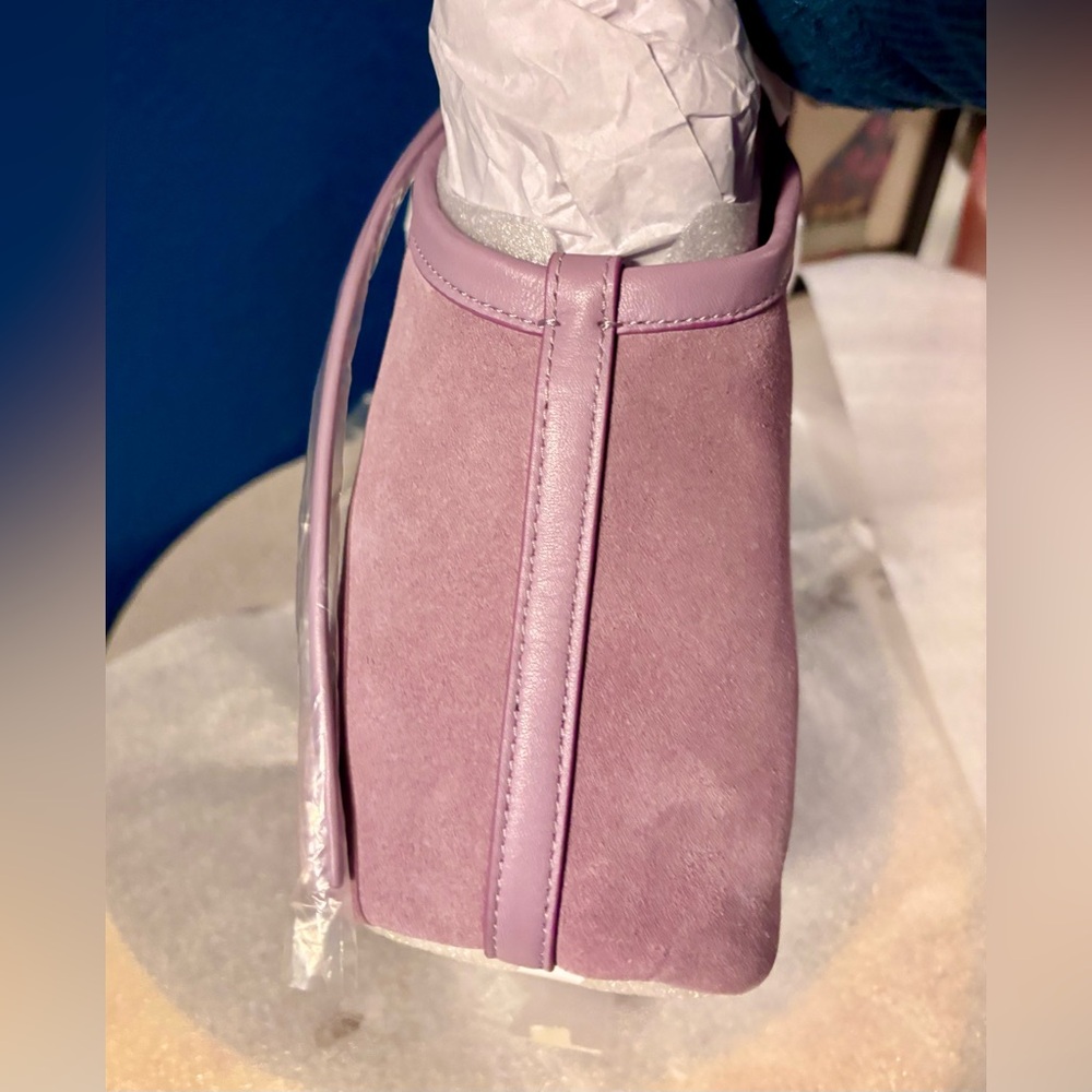 ♠️ KATE SPADE NWT Deco Tulip Small Suede Tote Bag with dust bag /packaging - Picture 12 of 16